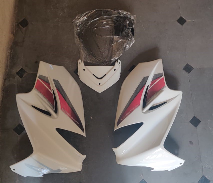 Hero Karizma Headlight Visor Mask Fairing White Hero Karizma Headlight Visor Mask Fairing White