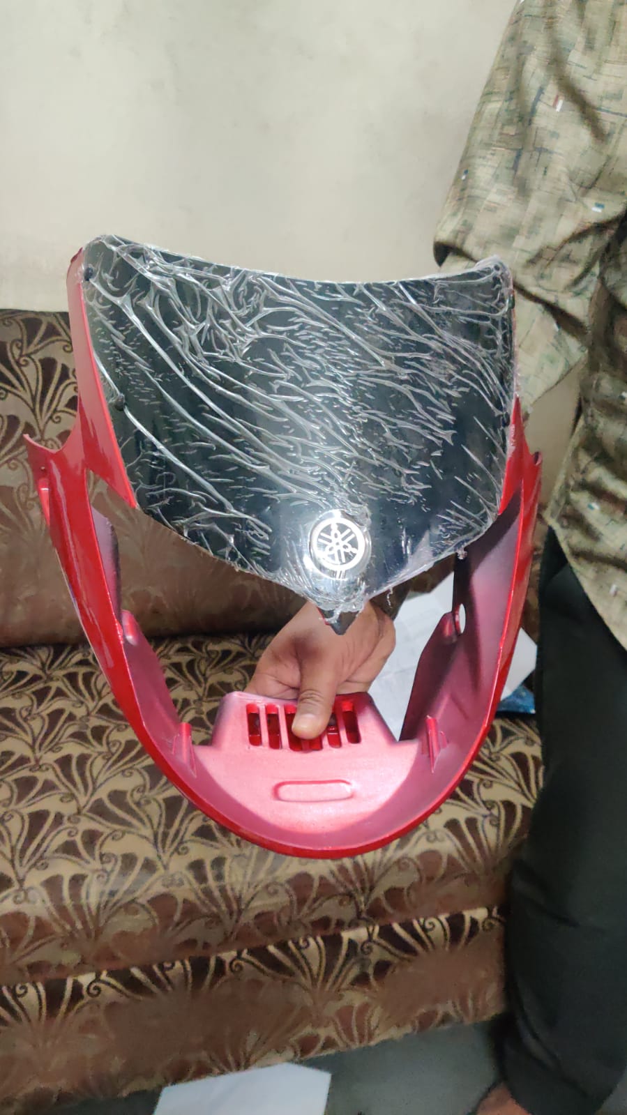 Yamaha Libero G5 Headlight Visor Mask Fairing Red Yamaha Libero G5 Headlight Visor Mask Fairing Red