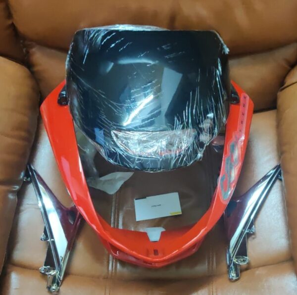 Hero CBZ XTreme Red Headlight Visor, Fairing, Mask
