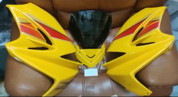 Yellow Hero Karizma-R Headlight Visor, Fairing, Mask