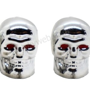 Aluminum Wheel Air Valve Caps Skull 2Pcs