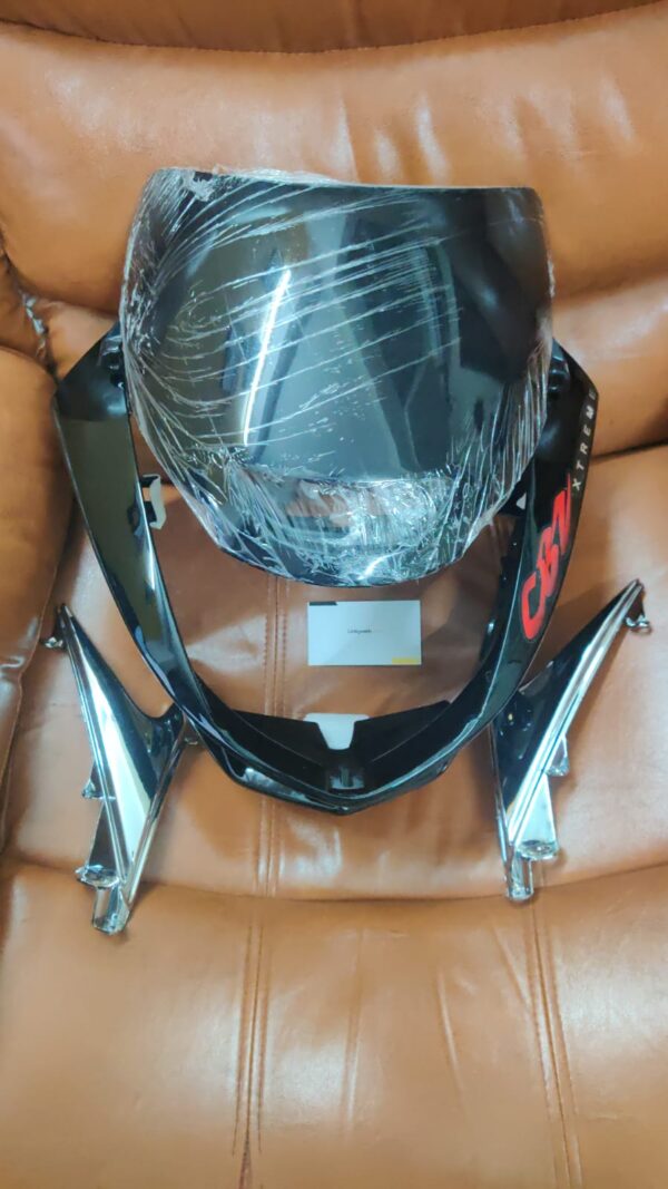 Hero CBZ Xtreme Black Headlight Visor, Fairing, Mask