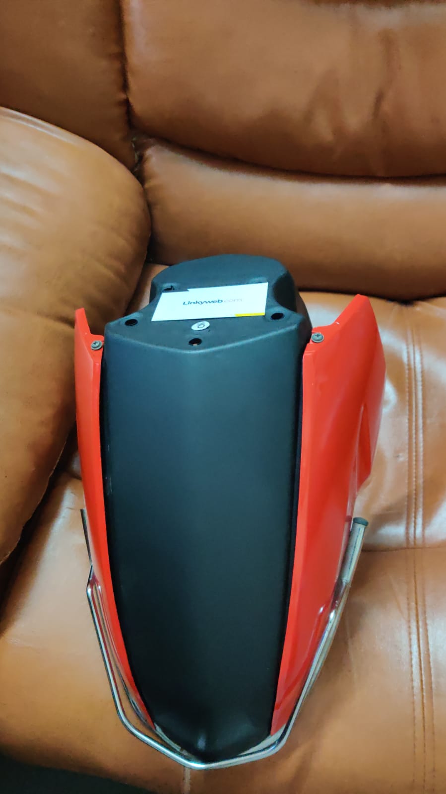 TVS Ntorq Front Mudguard with Bumper Red Black TVS Ntorq Front Mudguard with Bumper Red Black