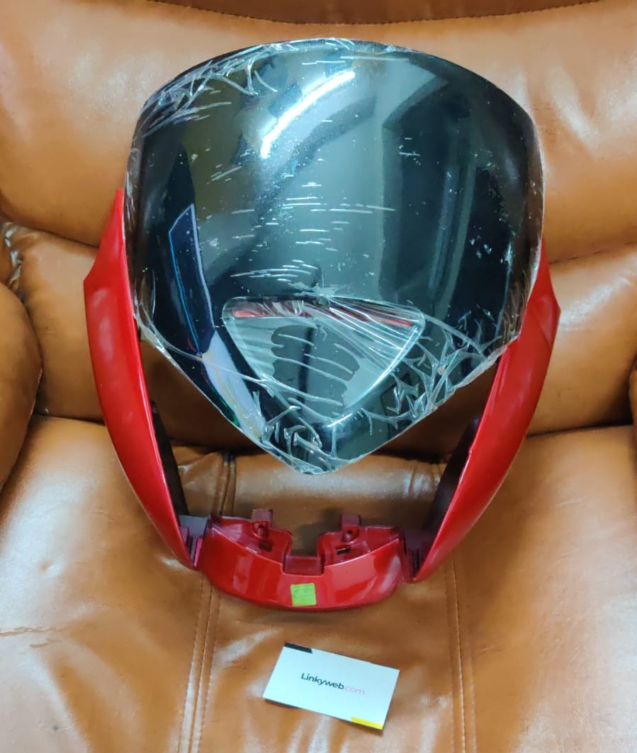 Hero Achiever Headlight Visor Mask Fairing Red Hero Achiever Headlight Visor Mask Fairing Red