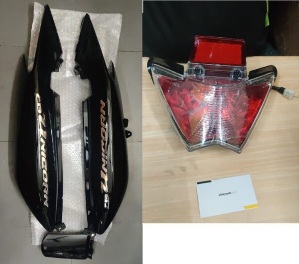 Tail Panel And Tail Light Assembly For Honda Unicorn Bike