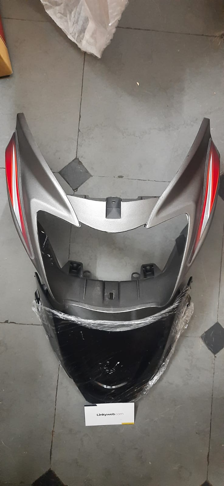 TVS Star City Headlight Visor Mask Fairing Grey TVS Star City Headlight Visor Mask Fairing Grey