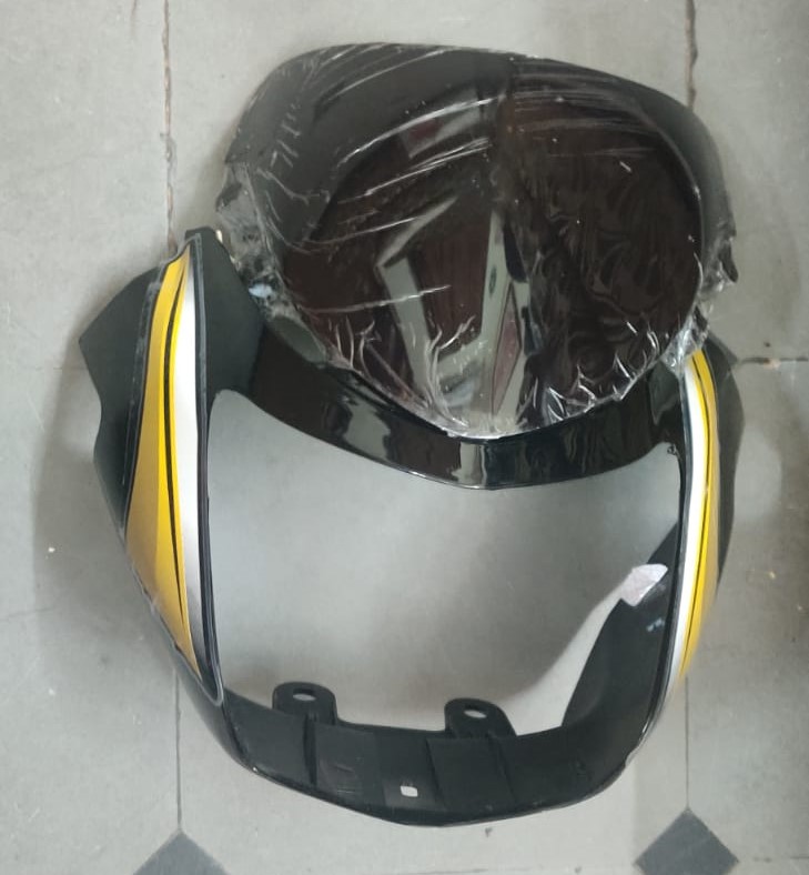 TVS Star City Headlight Visor Mask Fairing Yellow Sticker TVS Star City Headlight Visor Mask Fairing Yellow Sticker