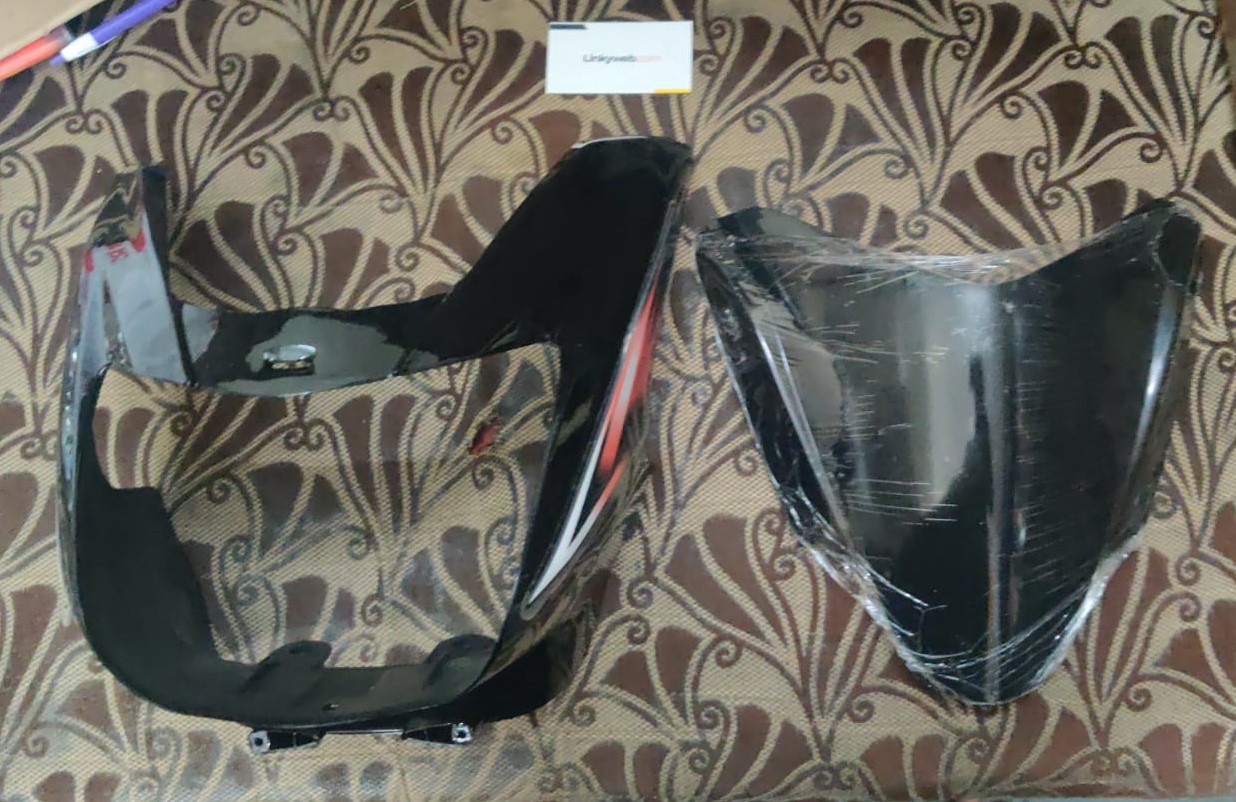 TVS Star City Plus Headlight Visor Mask Fairing Black TVS Star City Plus Headlight Visor Mask Fairing Black