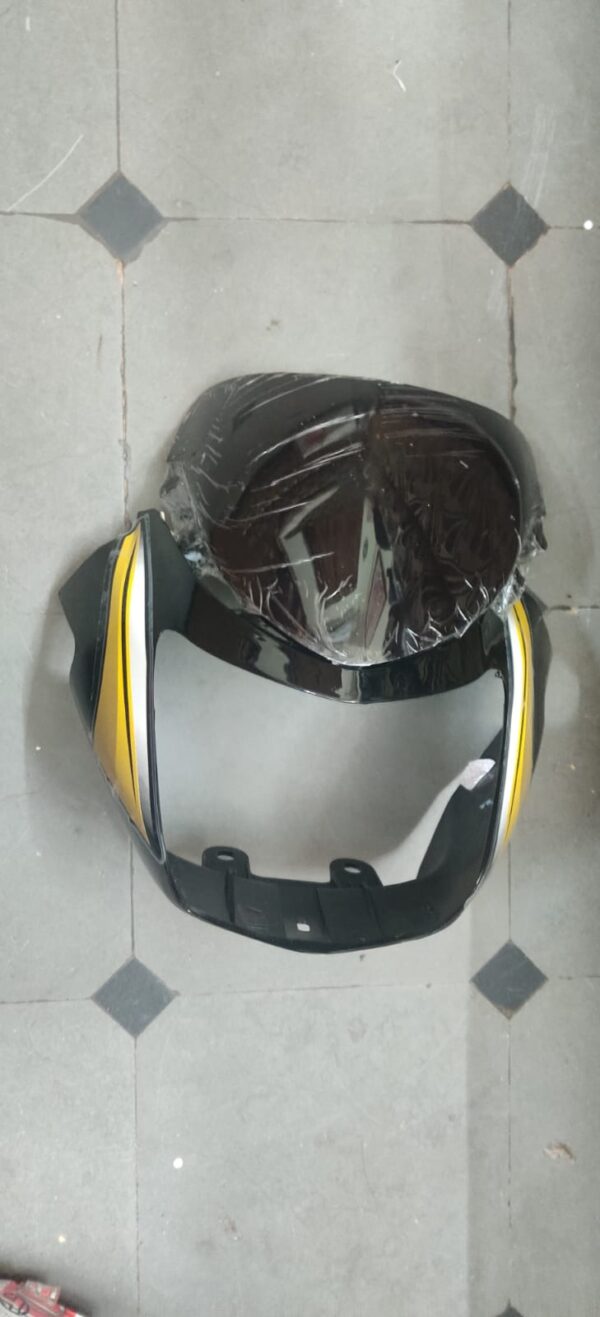 TVS Star City Headlight Visor, Fairing, Mask Yellow Sticker