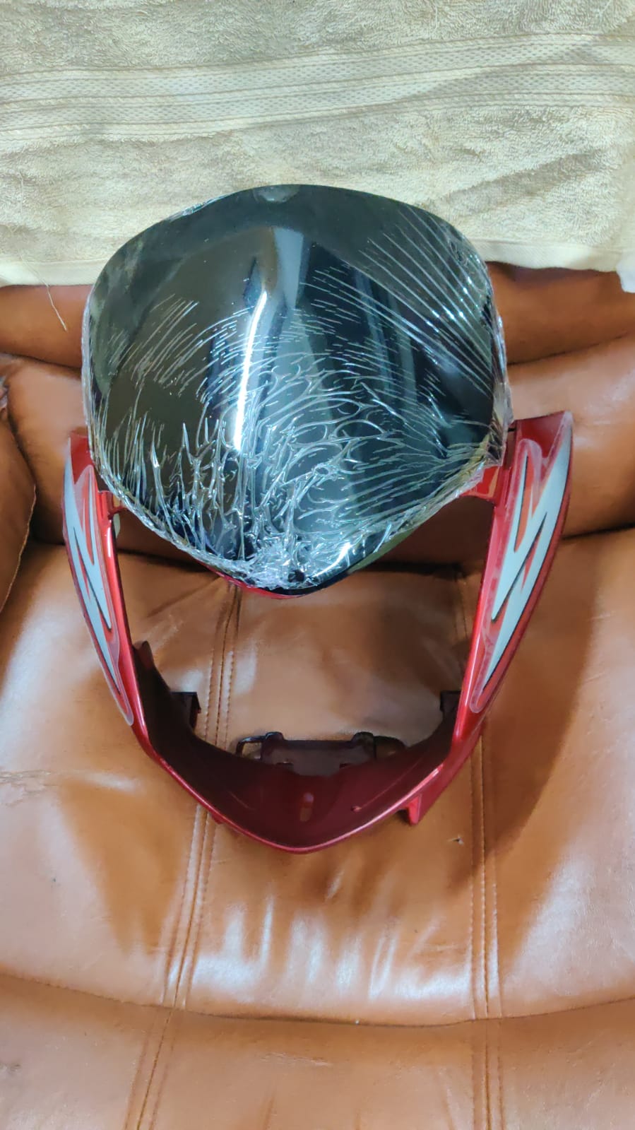 Honda Shine Headlight Visor Mask Fairing Latest Red Honda Shine Headlight Visor Mask Fairing Latest Red