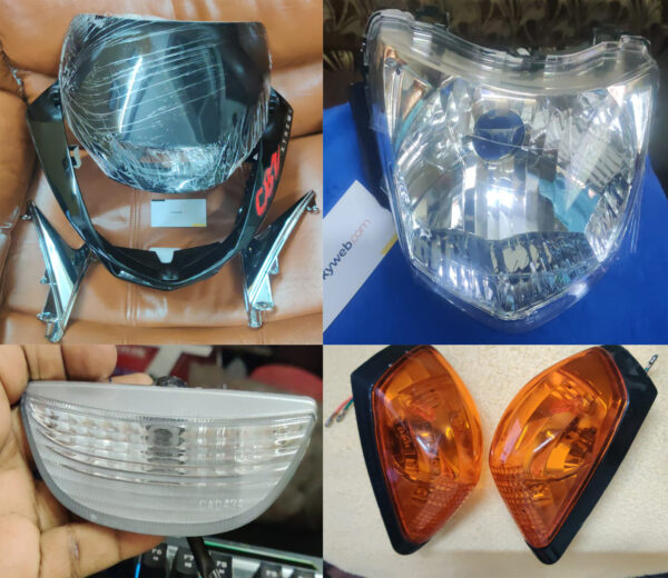 CBZ XTreme Visor, Head Light, Indicators, and Parking Light Combo