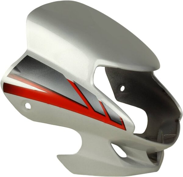 HF Deluxe Visor Silver Red