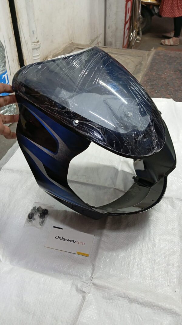 Bajaj Discover Black and Blue Visor