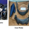 fz v2 blue visor2 Yamaha FZ V2 Headlight Visor Mask Fairing Blue
