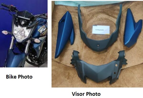 Yamaha FZ v2 Visor Blue - Image 2