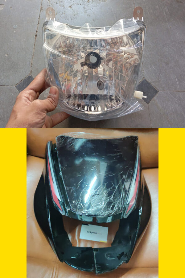 Yamaha Gladiator Black Visor and Head light Combo - Linkyweb.com