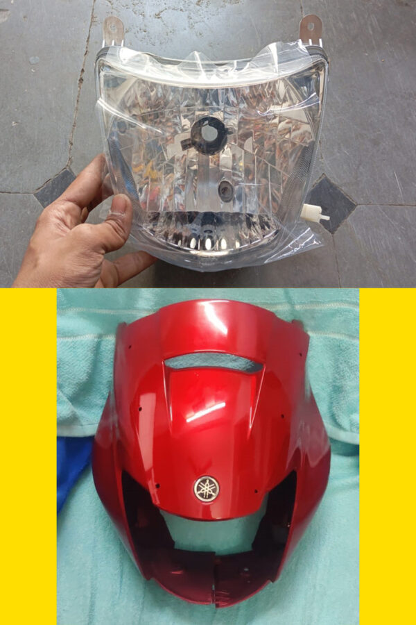 Yamaha Gladiator SS Black Visor and Head light Combo - Linkyweb.com