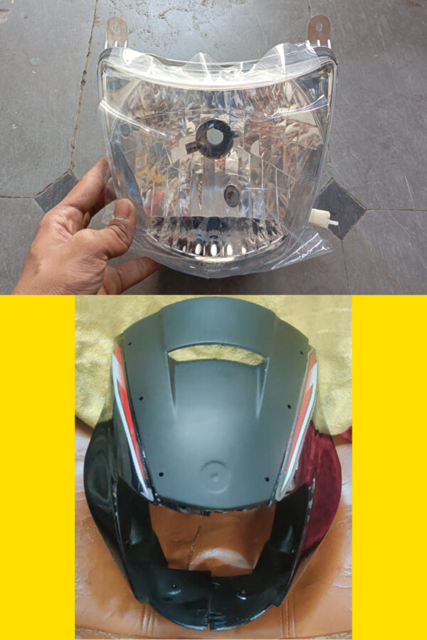 Yamaha Gladiator SS Black Visor and Head light Combo - Linkyweb.com