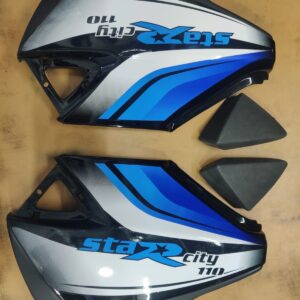 TVS Star City Side Panel Black Blue